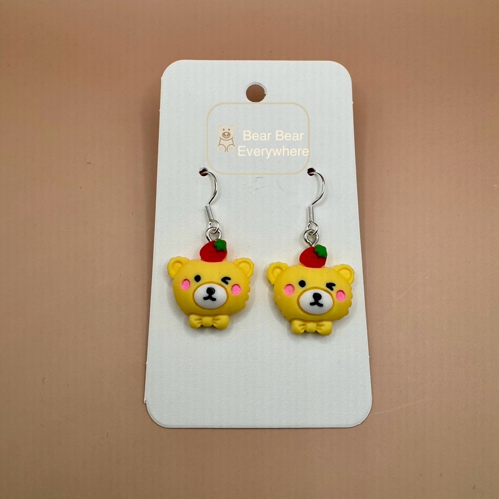 Handmade Cute Bear Earrings
